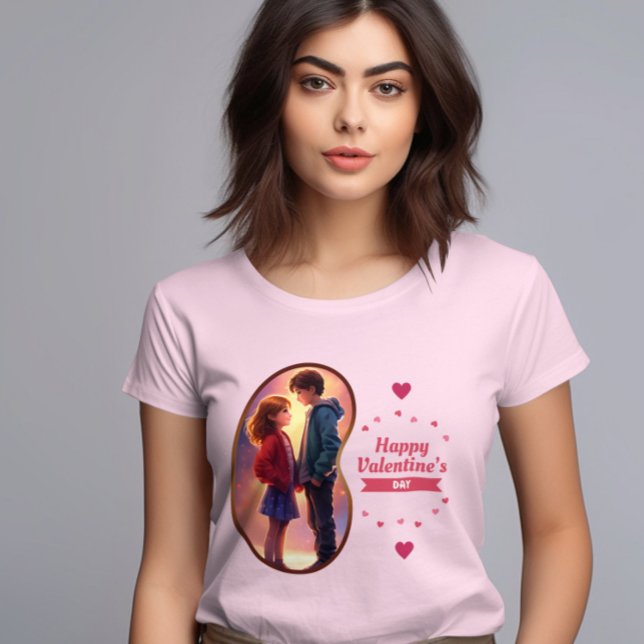 Camiseta Feliz Dia de Velentine - Desejo do Coração (Criador carregado)