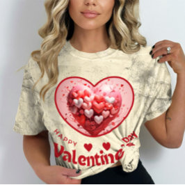 Camiseta Feliz dia de Velentine - Esplendor Romântico