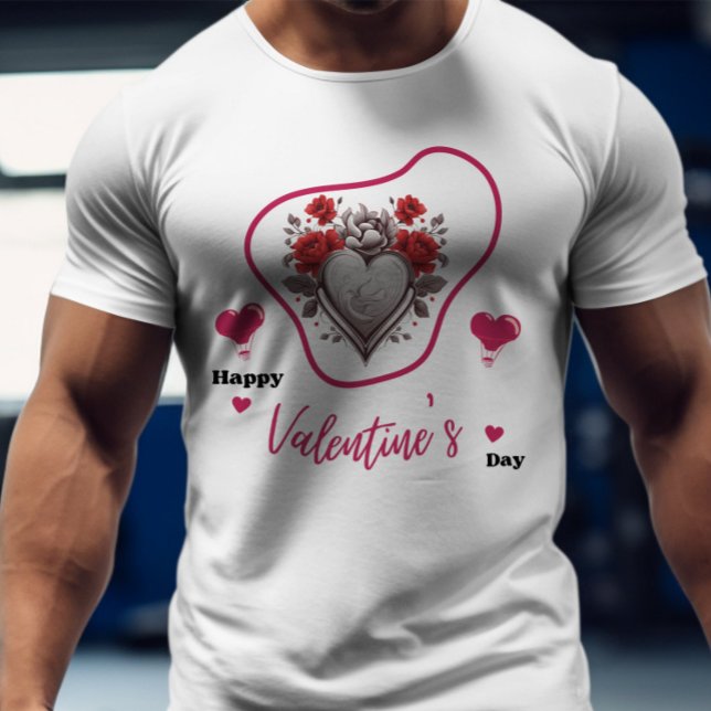 Camiseta Feliz dia de Velentine - Feliz Feliz Feliz Feliz F (Criador carregado)