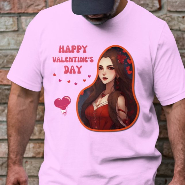 Camiseta Feliz dia de Velentine - Querido Namorados com amo (Criador carregado)