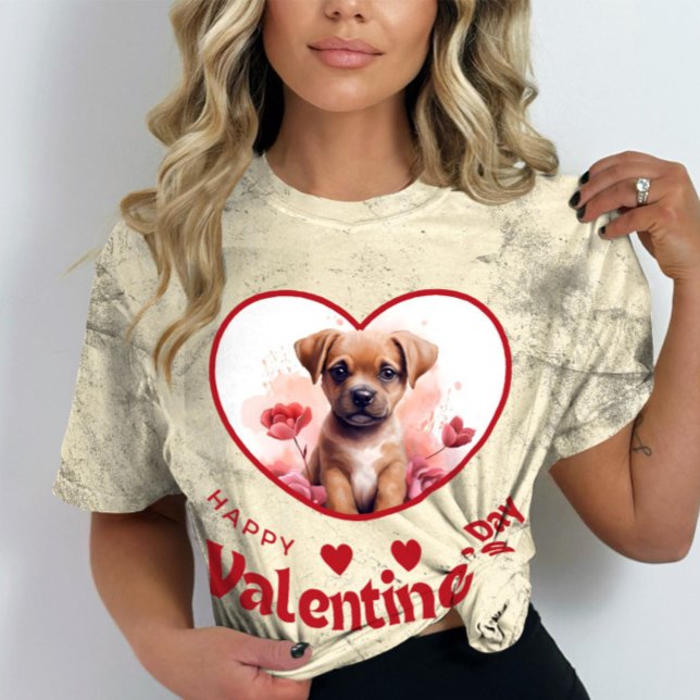 Camiseta Feliz dia de Velentine - Raptura do Coração (Criador carregado)