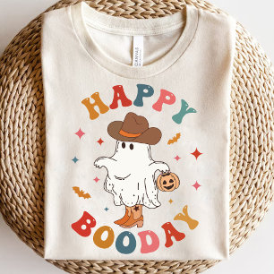 Camiseta Feliz Dia do Boo Engraçado Groovy Cowgirl Hallowee