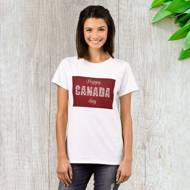 Camiseta Feliz Dia do Canadá (Criador carregado)