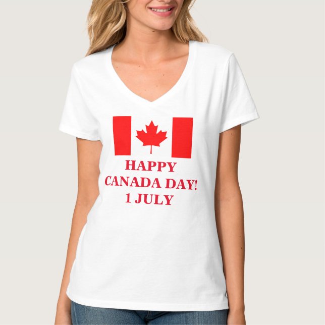 CAMISETA FELIZ DIA DO CANADÁ! (Frente)