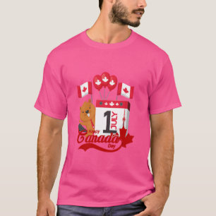 Camiseta Feliz Dia do Canadá Bandeira Engraçada do Groundho