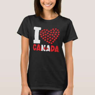 Camiseta Feliz dia do Canadá, Canadá, Sinalizador Mapeado F
