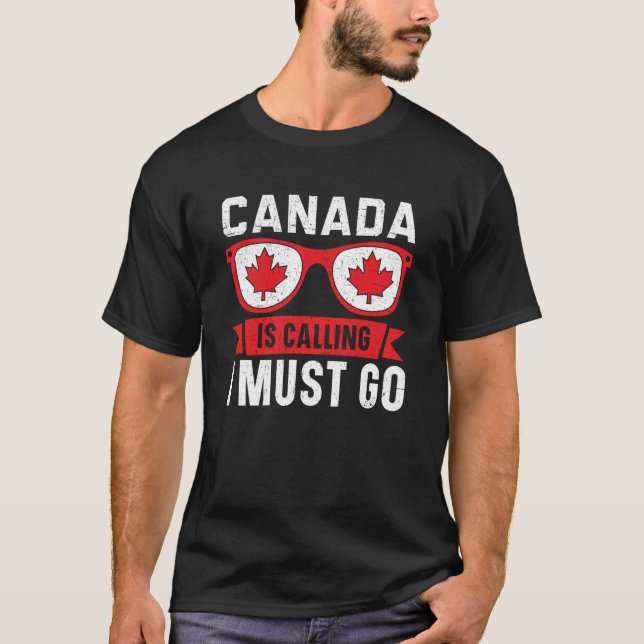 Camiseta Feliz dia do Canadá, Canadá, Sinalizador Mapeado F (Frente)