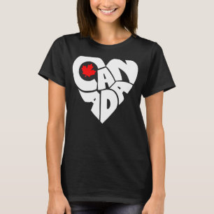 Camiseta Feliz dia do Canadá, canadense Flag Maple Leaf Hea