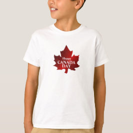 Camiseta Feliz dia do CANADÁ, cardápio vermelho, leaf Kids