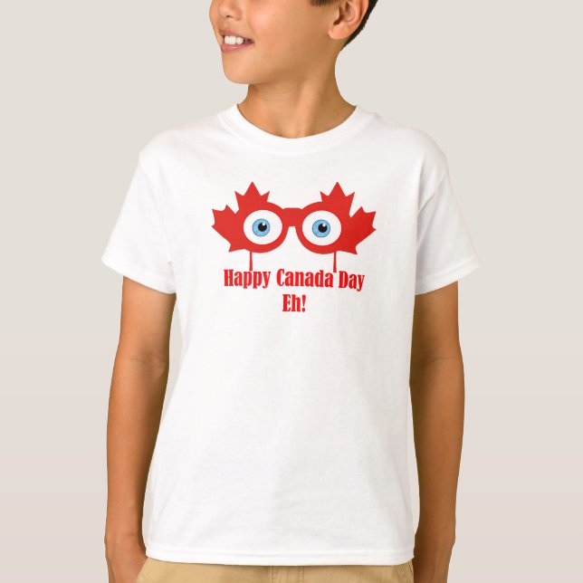 Camiseta Feliz dia do Canadá Eh Maple Leaf TSirt (Frente)