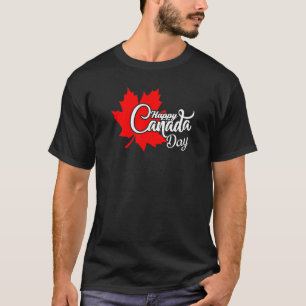 Camiseta Feliz dia do Canadá Mapeador Folha Folha de Pavilh