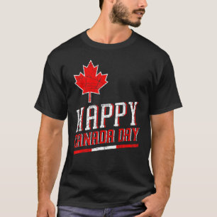 Camiseta Feliz Dia do Canadá Mapeamento Independência do Fo