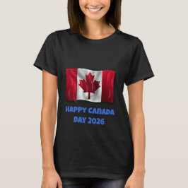 Camiseta Feliz Dia do Canadá para Mulheres