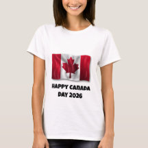 Camiseta Feliz Dia do Canadá para Mulheres
