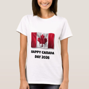 Camiseta Feliz Dia do Canadá para Mulheres