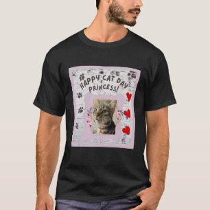 Camiseta Feliz Dia do Gato Princesa gata gata