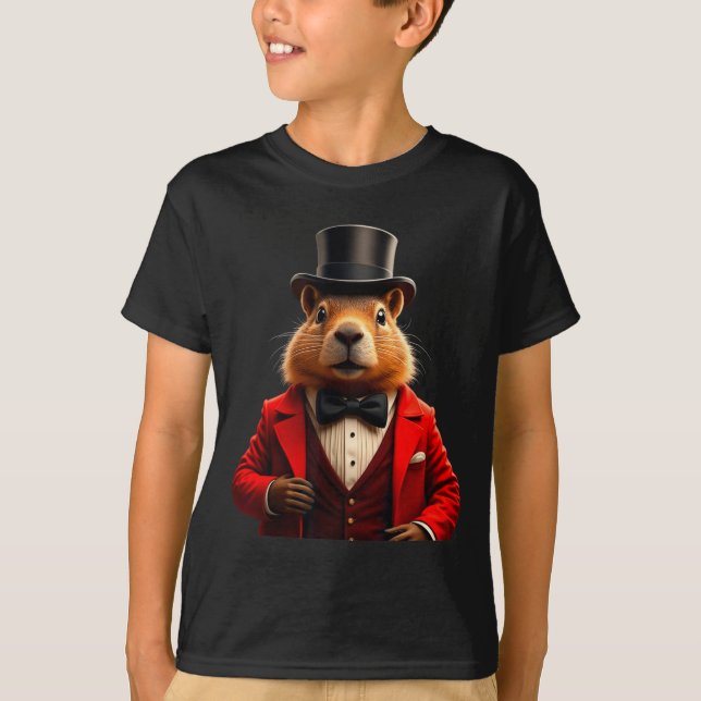 Camiseta Feliz Dia do Groundhog 2025 Groundhog Cavalheiro C (Frente)