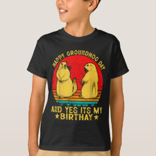 Camiseta Feliz Dia do Groundhog 2025 Marmota Retro Engraçad