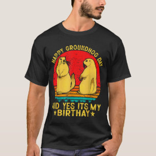 Camiseta Feliz Dia do Groundhog 2025 Marmota Retro Engraçad