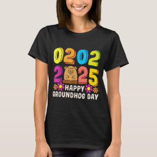 Camiseta Feliz Dia do Groundhog 2 de Fevereiro de 2025 Home