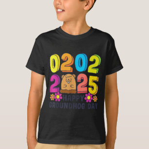 Camiseta Feliz Dia do Groundhog 2 de Fevereiro de 2025 Home