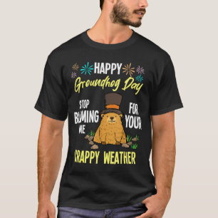 Camiseta Feliz Dia do Groundhog Amante do Groundhog Engraça