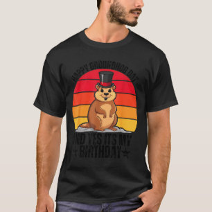 Camiseta Feliz Dia do Groundhog e Sim É Meu Aniversário Eng