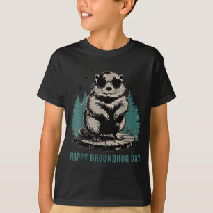 Camiseta Feliz Dia do Groundhog E Sim É Meu Aniversário Eng