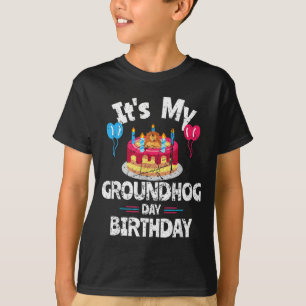 Camiseta Feliz Dia do Groundhog E Sim É Meu Aniversário Gro