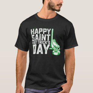 Camiseta Feliz Dia do Hat Trick do Santo Hóquei no Gelo de