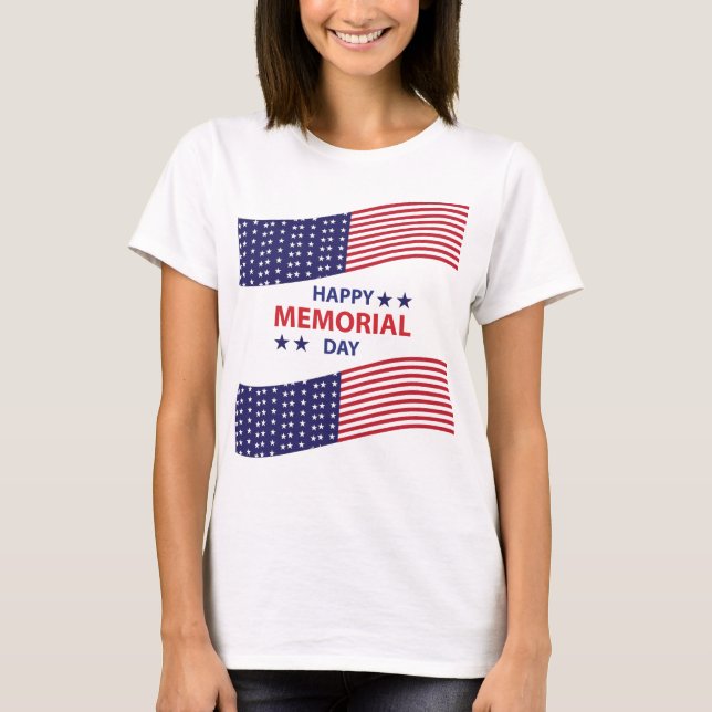 Camiseta Feliz Dia do Memorial (Frente)