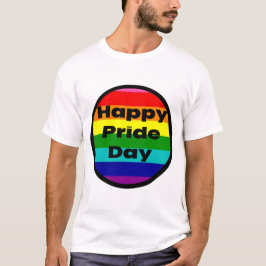 Camiseta Feliz dia do Orgulho gay arco-íris