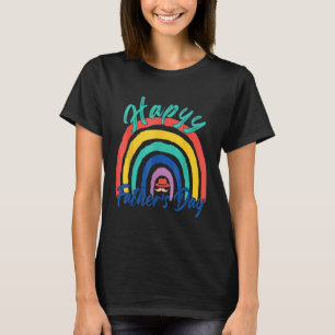 Camiseta Feliz Dia do Pai 2023 Rainbow Men Pai Avô Lo