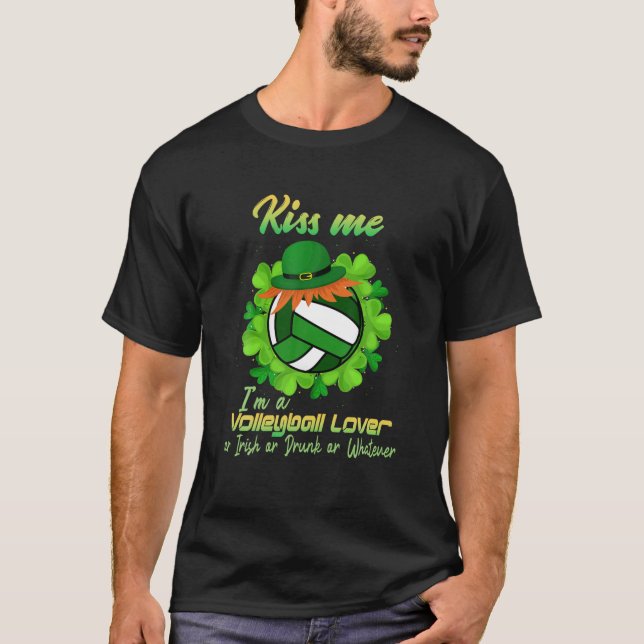 Camiseta Feliz Dia do Patrick Engraçado Beije-me Eu Sou Vol (Frente)