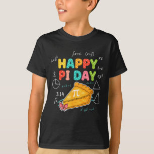 Camiseta Feliz Dia do Pi Arco Torta Meninas Crianças 3,14 N