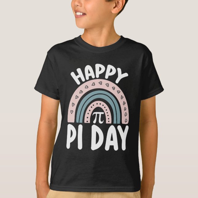 Camiseta Feliz Dia do Pi Boho Arco-íris Matemática Matemáti (Frente)