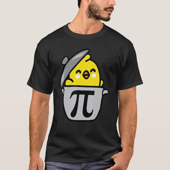 Camiseta Feliz Dia do Pi Frango Pot Pie 3.14 Engraçado Ciên (Frente)