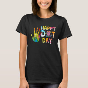 Camiseta Feliz Dia do Ponto Colorir Mão Dia do Ponto Crianç