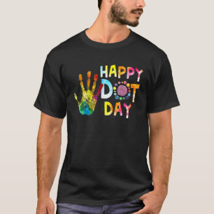 Camiseta Feliz Dia do Ponto Colorir Mão Dia do Ponto Crianç