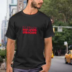 Camiseta Feliz Dia do Primeiro Pai, o humor vermelho da car