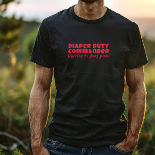 Camiseta Feliz Dia do Primeiro Pai, o humor vermelho da car