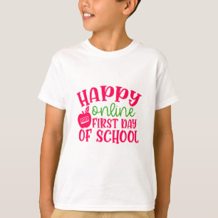 Camiseta Feliz Dia do Professor Online Primeiro Dia da Esco