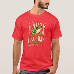 Camiseta Feliz Dia do Salto Celebração Vibrante de Sapos