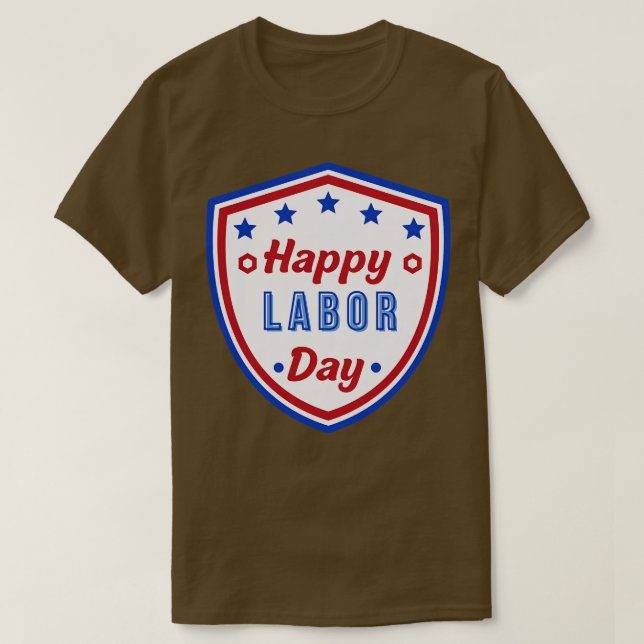 Camiseta Feliz Dia do Trabalho (Frente do Design)