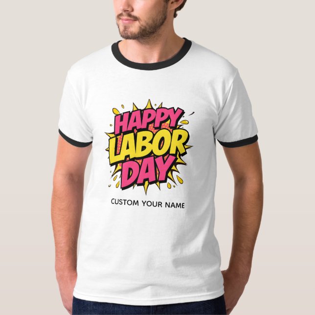Camiseta Feliz dia do trabalho (Frente)