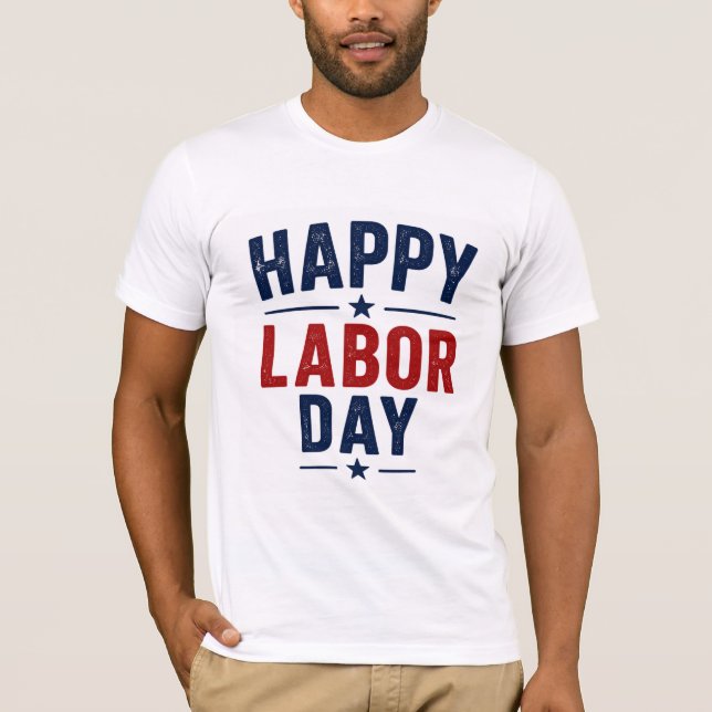 Camiseta Feliz Dia do Trabalho (Frente)