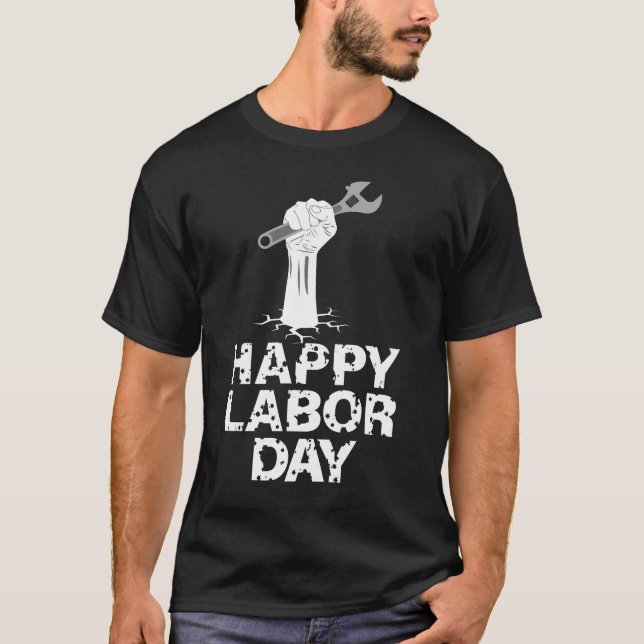Camiseta Feliz Dia do Trabalho, Estados Unidos (Frente)