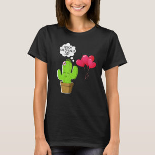Camiseta Feliz Dia dos Namorados Cactus Heart Balloon Cactu