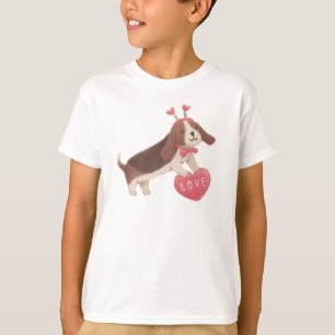 Camiseta Feliz Dia dos Namorados com cachorrinho