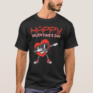 Camiseta Feliz Dia dos Namorados Dab Cardíaco Garoto Namora